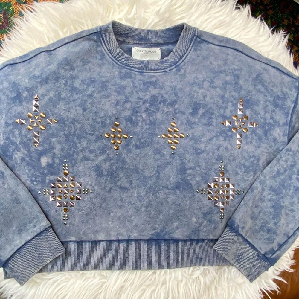 One Teaspoon Women's Blue Sweatshirt